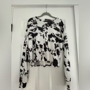 Black and White Tie-Dye Sweater